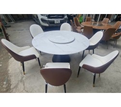 BÀN ĂN TRÒN MẶT ĐÁ CHÂN TRỤ