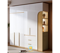 TỦ QUẦN ÁO CÁNH KÉO MDF CHỐNG ẨM TRIỀU ĐẠI PHỦ ACRYLIC HIỆN ĐẠI