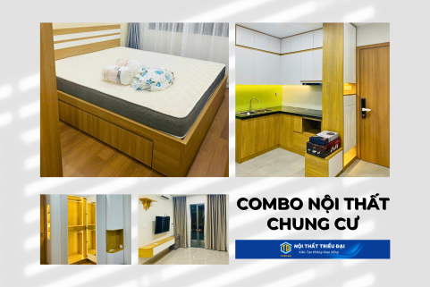Combo nội thất phòng ngủ MDF tông trắng & vân gỗ - Giải pháp tối ưu hoá không gian từ NỘI THẤT TRIỀU ĐẠI